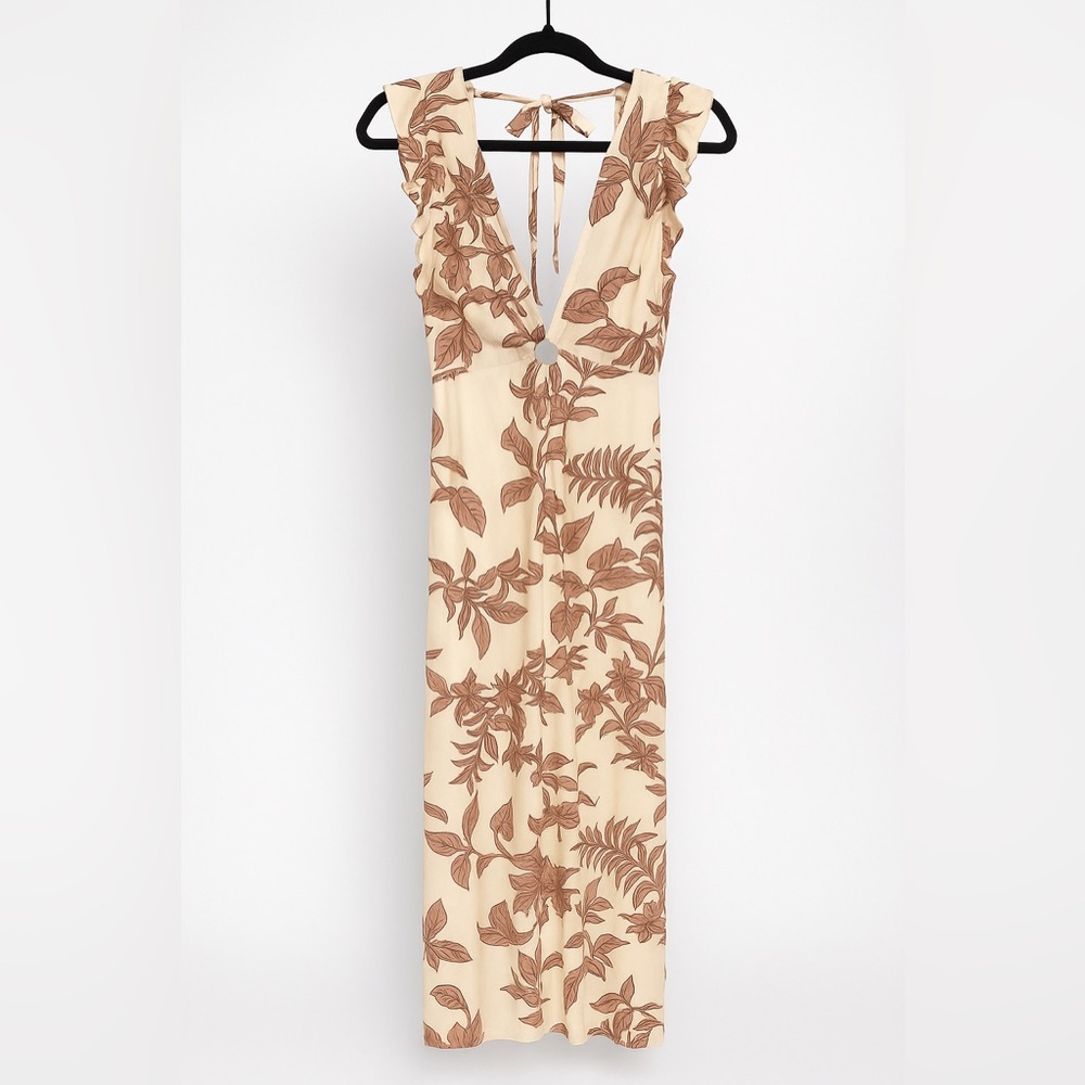 Neff Beige Floral Print Maxi Jumper - Resort Wear